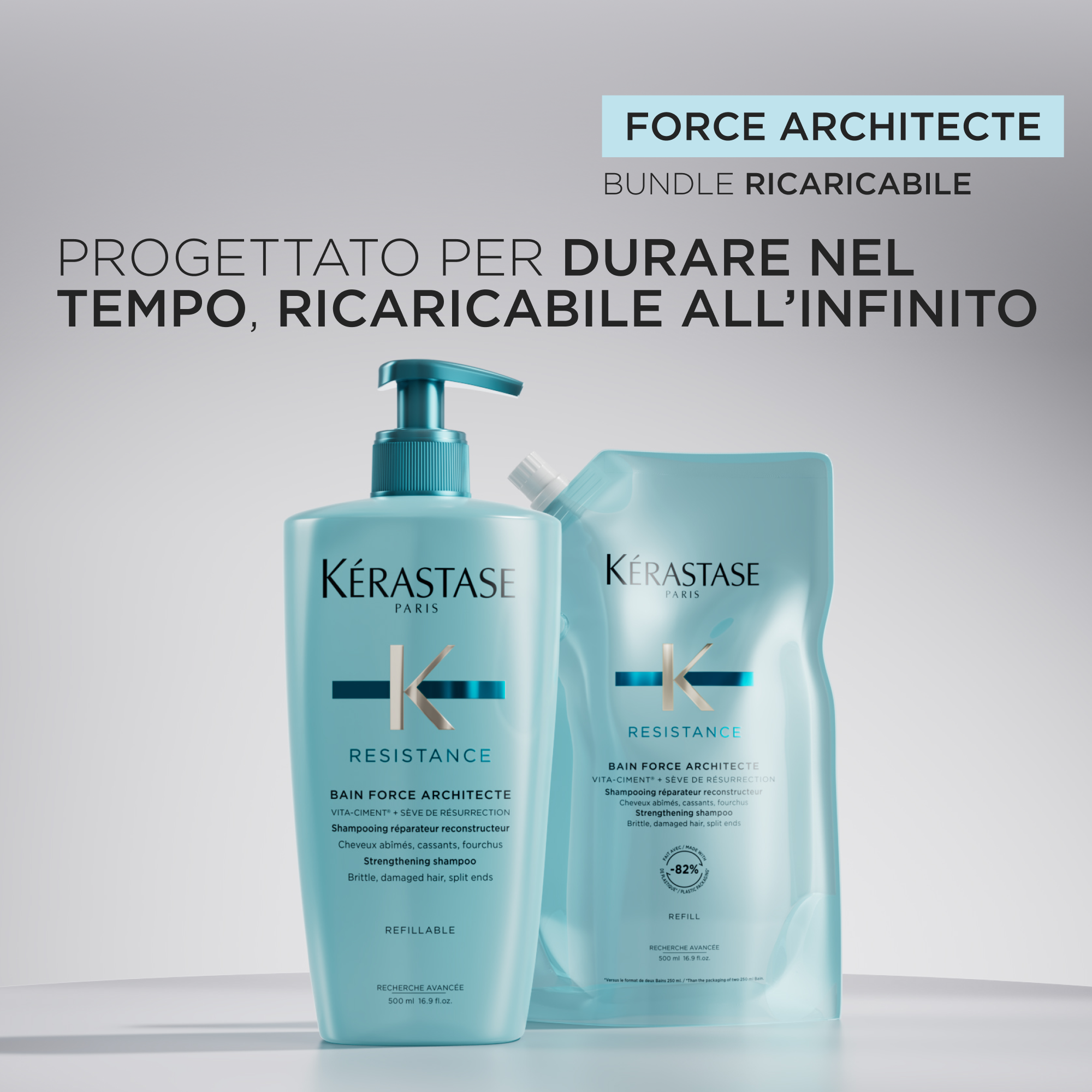 Kérastase Shampoo Bain Force Architecte Refill 500ml