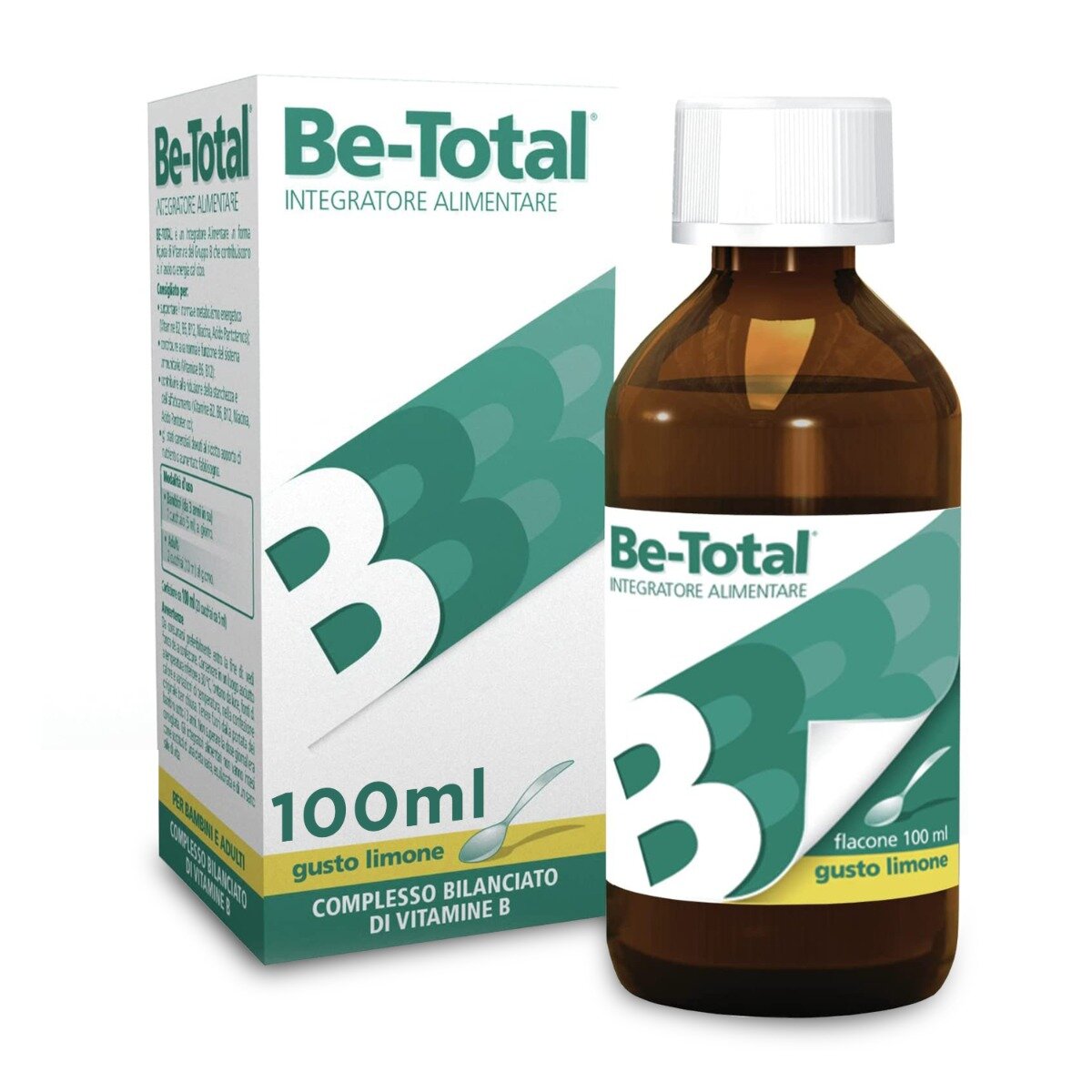 Be-Total Sciroppo Integratore Alimentare Vitamina B Sistema Immunitario Bambini Limone 100 ml-2