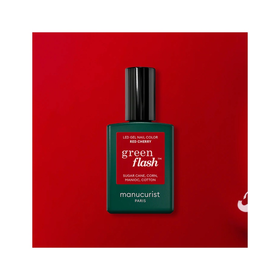Manucurist Green Flash Smalto Semipermanente Red Cherry 15ml-1