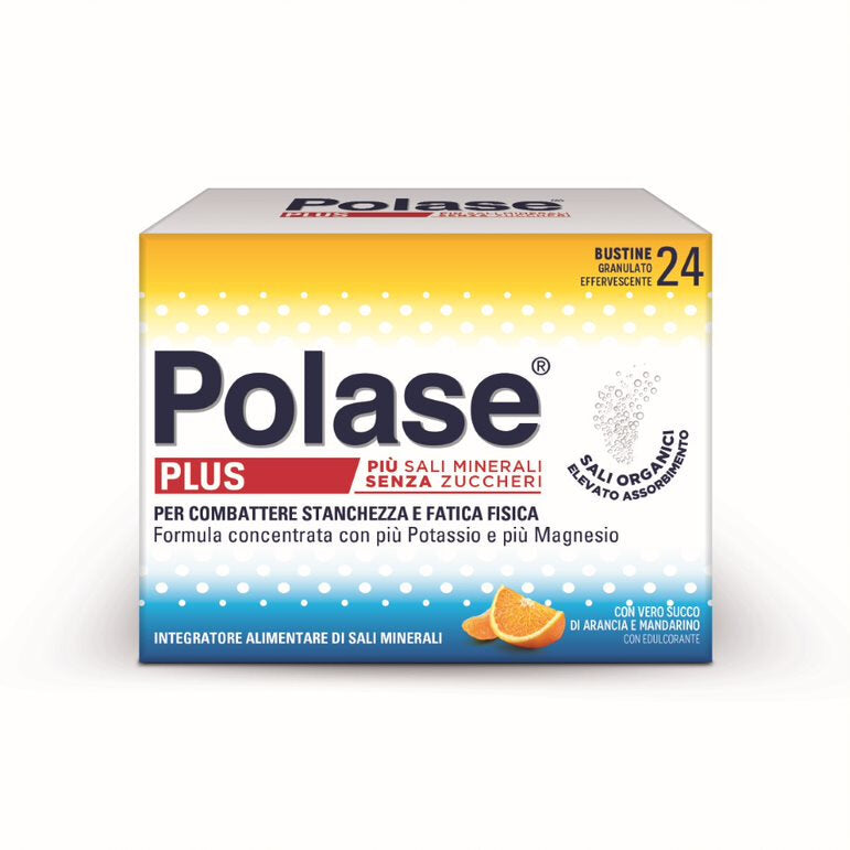 Polase Plus Più Magnesio/Potassio Integratore Alimentare Sali Minerali Arancia Mandarino 24 Bustine-15