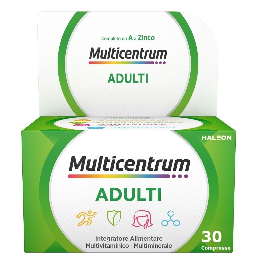 Multicentrum Adulti Integratore Alimentare Multivitaminico Vitamina C B D3 Calcio Ferro Zinco 30 Cpr-10