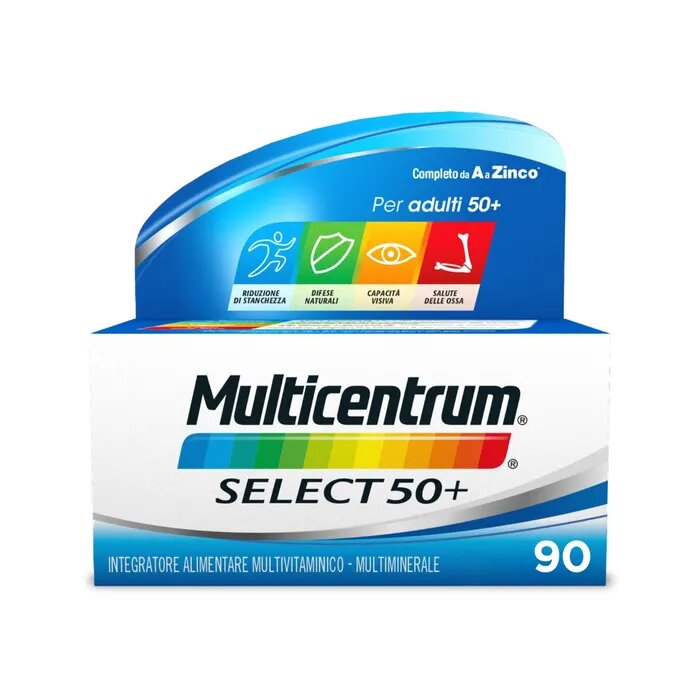 Multicentrum Adulti 50+ vitamine e minerali completo 90 compresse deglutibili-17