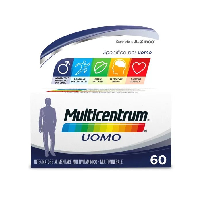 Multicentrum Uomo Integratore Alimentare Multivitaminico Vitamina B D3 A Calcio Magnesio 60 Cpr-17