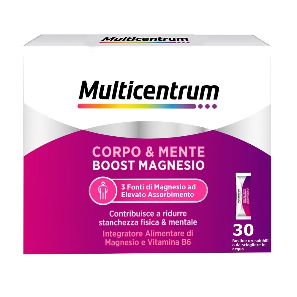 Multicentrum Boost Magnesio Integratore Alimentare Vitamina B6 Magnesio Pidolato Stanchezza 30 Bst-7