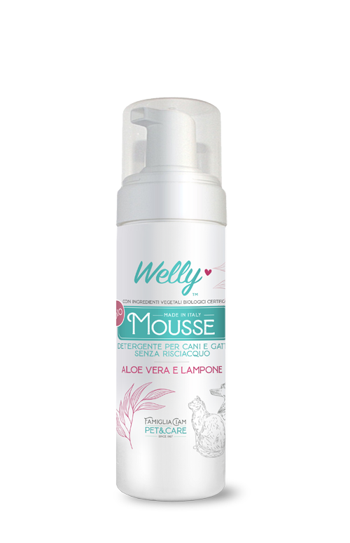 Welly Mousse Aloe Vera & Lampone Per Cane E Gatto 150ml-1