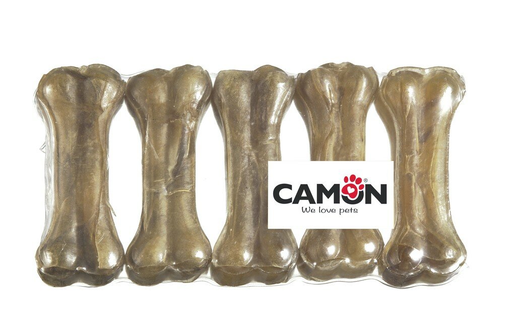Camon Osso Di Pelle Bovina Per Cani 10cm 4 Pezzi 200g-2