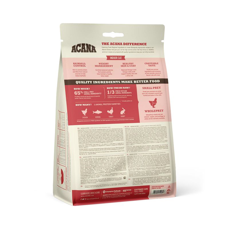 Acana Gatto Indoor Entrée Crocchette al Pollo e Tacchino Sacco 340g-2