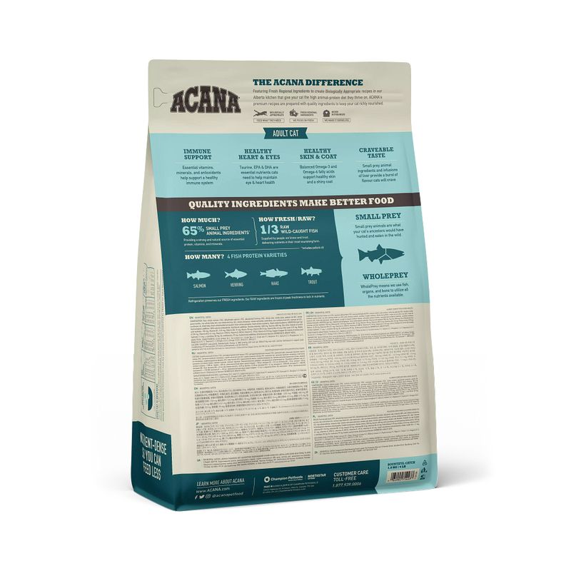 Acana Gatto Bountiful Catch Crocchette Salmone e Aringa Sacco 340g-2