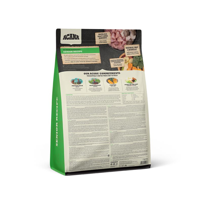 Acana Cane Senior Crocchette Pollame e Passera del Pacifico Sacco 2kg-2