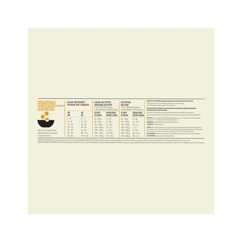 Acana Cane Wild Prairie Highest Protein Crocchette Pollame e Pesce Sacco 2kg-3