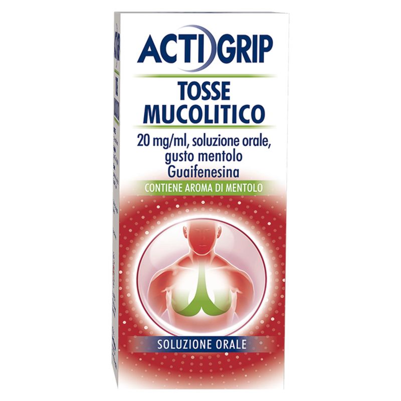 ActiGrip Tosse Mucolitico soluzione orale gusto mentolo 150ml-1