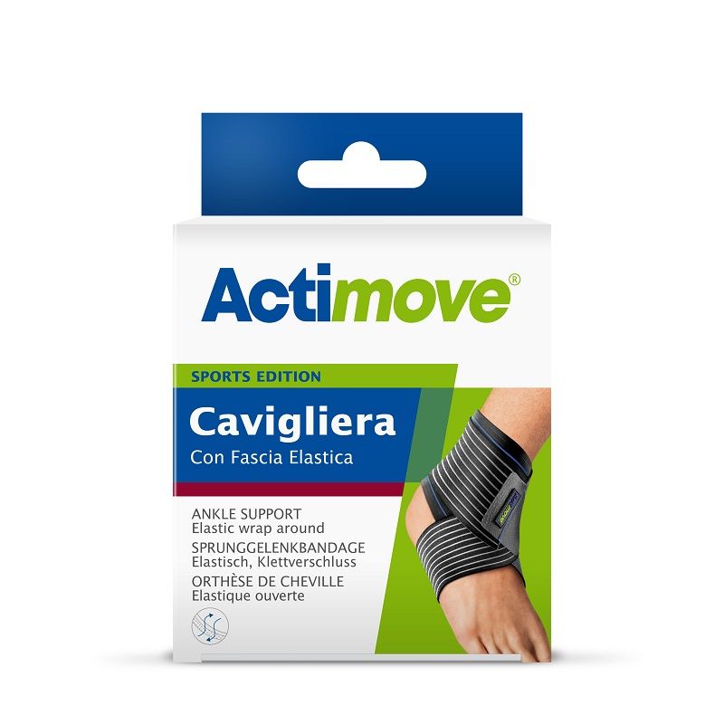 Actimove Cavigliera con fascia elastica taglia S colore Black-0