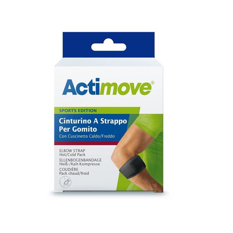 Actimove Cinturino a strappo per gomito con cuscinetto caldo/ freddo taglia universale colore Black-0