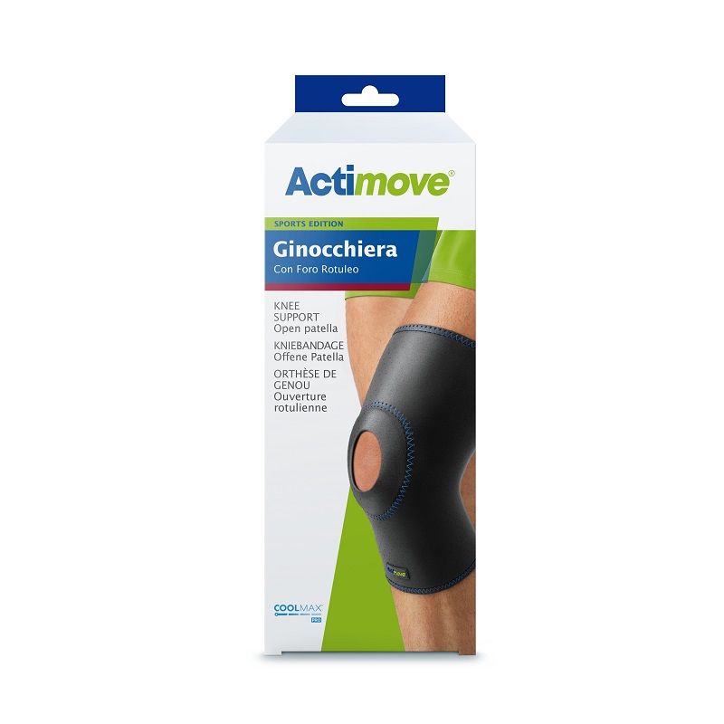 Actimove Ginocchiera con foro rotuleo taglia S colore Navy 1 pezzo-0