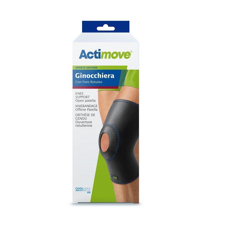 Actimove Ginocchiera con foro rotuleo taglia XL colore Navy 1 pezzo-1