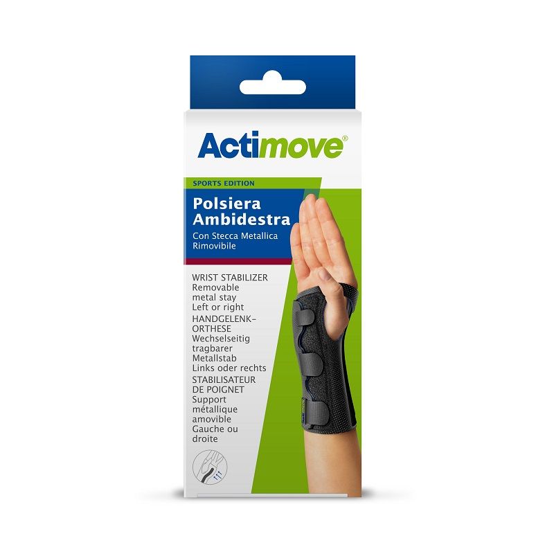 Actimove Polsiera ambidestra con stecca metallica rimovibile taglia S colore Black 1 pezzo-1