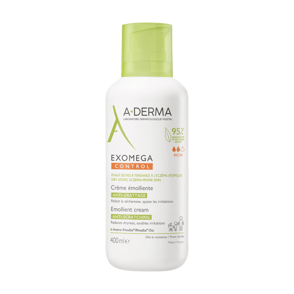 A-Derma Exomega Control Crema Emolliente Anti-Grattage 400ml-4