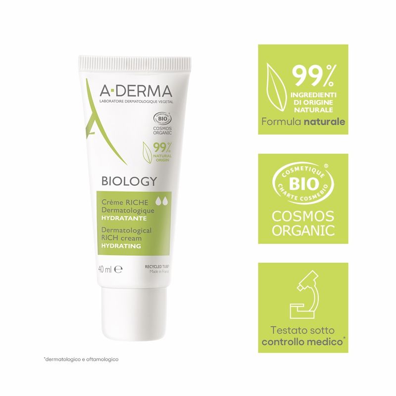 A-Derma BIOLOGY Crema ricca dermatologica Idratante 40ml-0