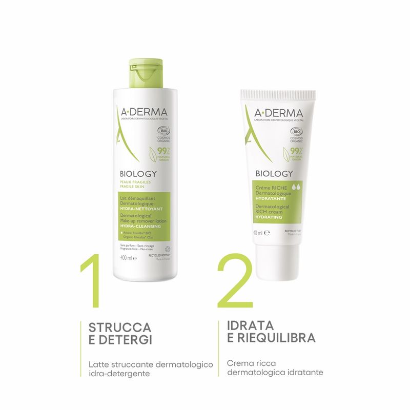 A-Derma BIOLOGY Latte struccante dermatologico IDRA-DETERGENTE 400ml-3