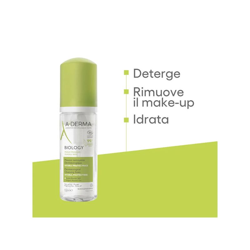 A-Derma Biology Mousse detergente dermatologica idra-protettiva 150ml-3