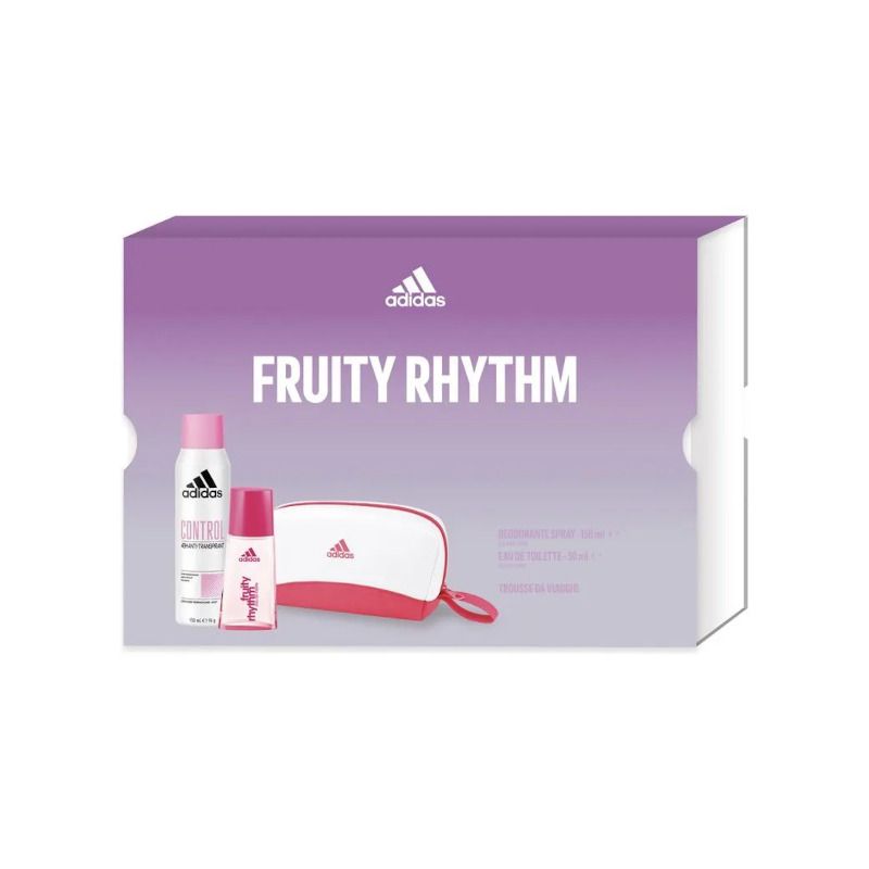 Adidas Cofanetto Fruity Rhythm Edt 30ml + Deo Spray 150ml + Pochette-1