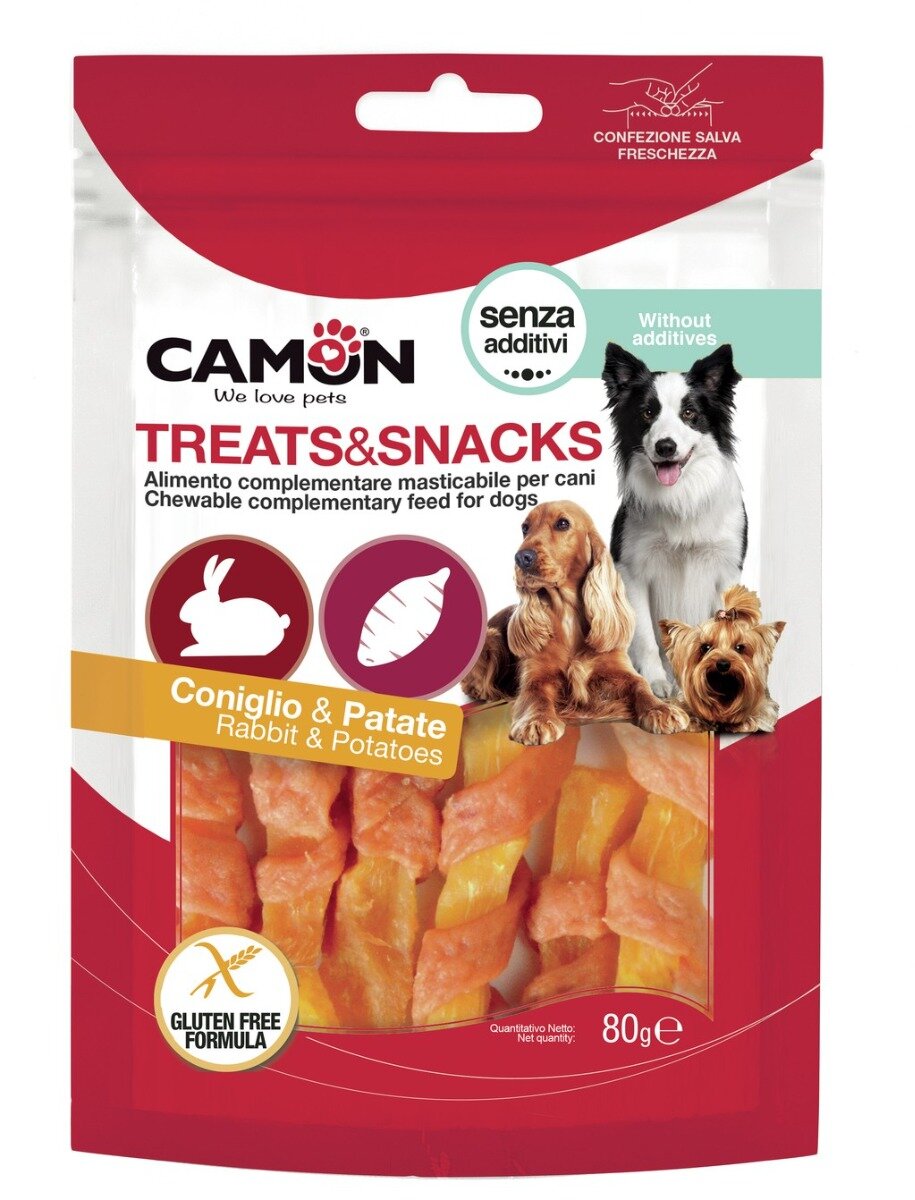 Camon Strips Di Coniglio E Patata Dolce Per Cani 80g 11cm-2