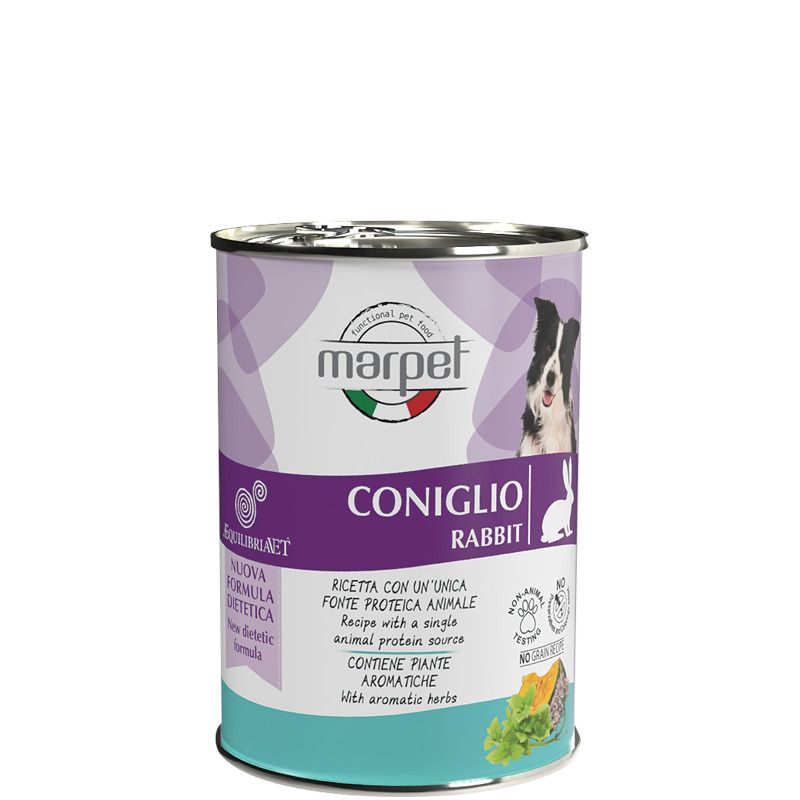 Marpet Aequilibriavet Dog Coniglio Cibo Umido Per Cani Adulti Scatoletta 400g-1