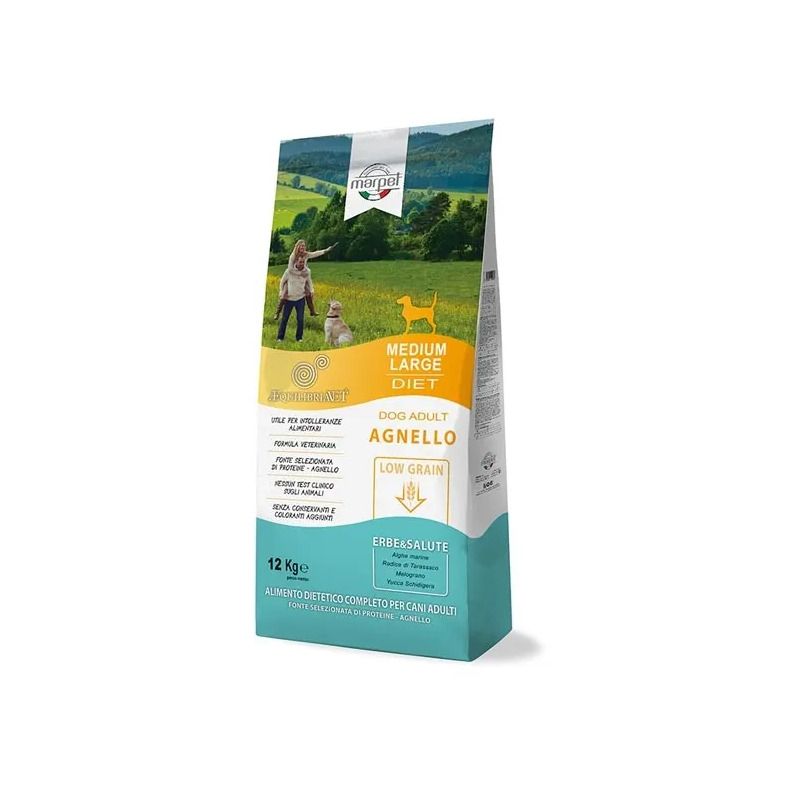 Marpet Aequilibriavet Low Grain Agnello Cibo Secco Per Cani Adulti Taglia Medium Large Sacco 12 Kg-1