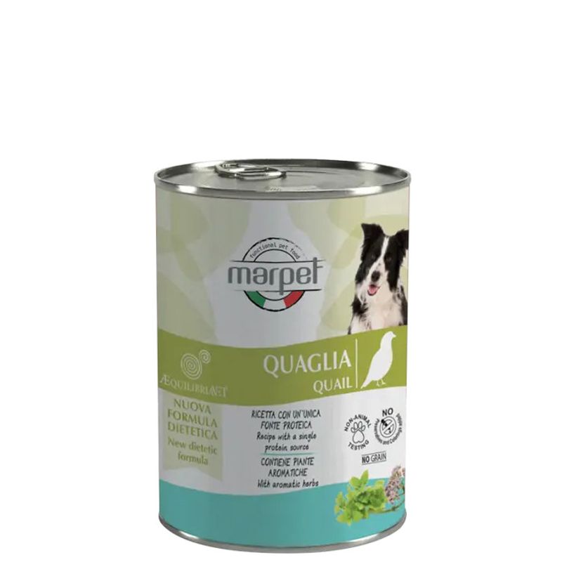 Marpet Aequilibriavet Dog Quaglia Cibo Umido Per Cani Adulti Scatoletta 400g-1