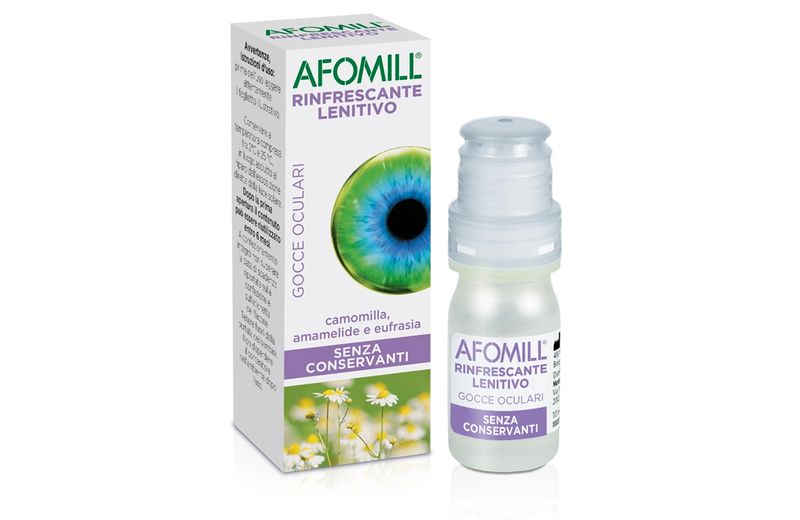 Afomill Rinfrescante Lenitivo gocce oculari con camomilla amamelide ed eufrasia 10ml-0