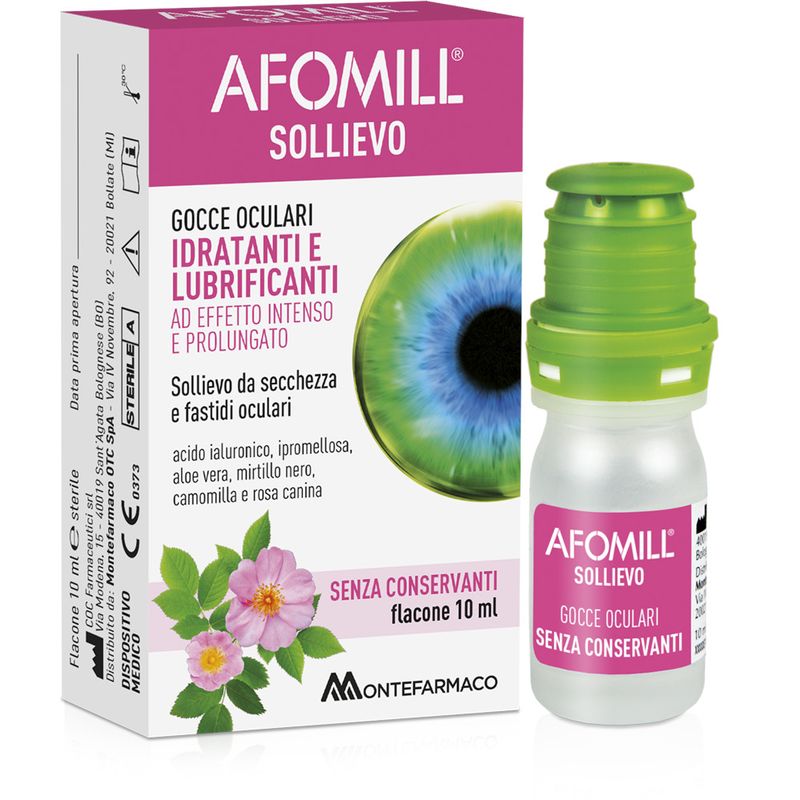 Afomill Sollievo Gocce Oculari Lubrificanti 10ml-1