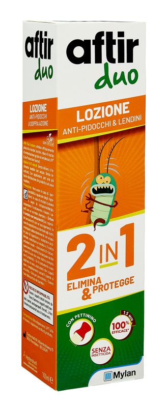 Aftir Duo Lozione antipidocchi 100ml con pettinino-4