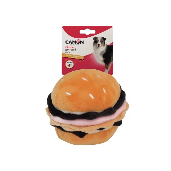 GIOCO CANE HAMBURGER NATALE C/SQUEAKER-2
