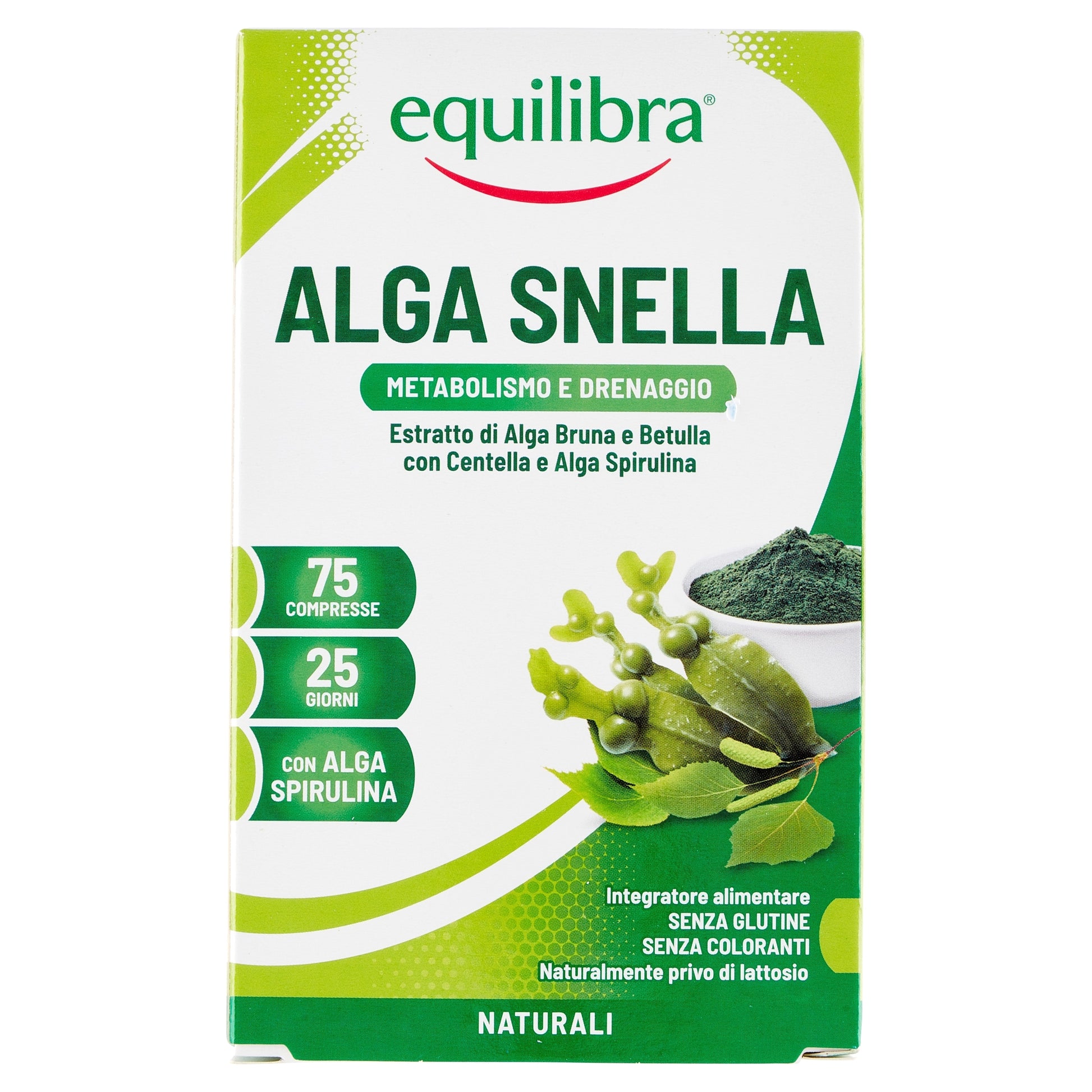 Equilibra Alga Snella Integratore alimentare utile per l'eliminazione dei liquidi in eccesso 75 comp-1