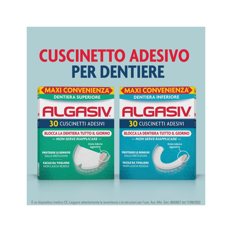 Algasiv Cuscinetti Adesivi Per Dentiera Inferiore Tenuta Forte Tutto Il Giorno 15 Pezzi-5