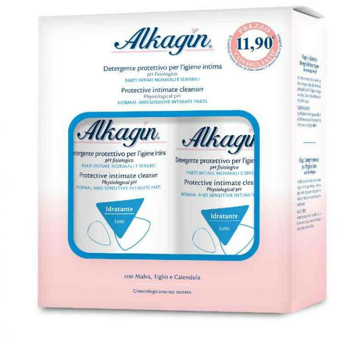 Alkagin Detergente Lenitivo per l'igiene intima Bipack 2x400ml-2