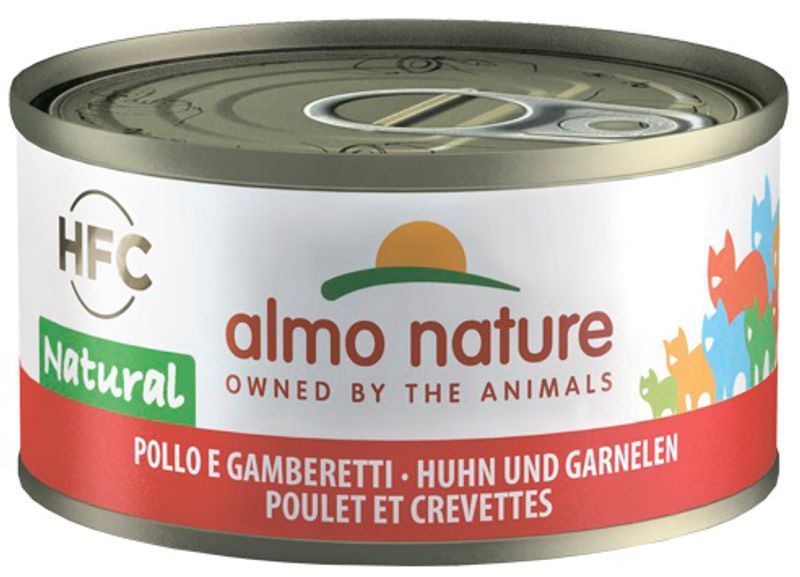 Almo Nature HFC Natural Cibo Umido Pollo E Gamberetti Per Gatti Adulti Lattina 70g-1