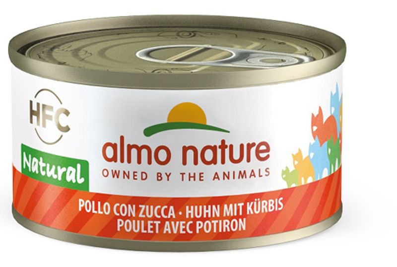 Almo Nature HFC Natural Cibo Umido Pollo E Zucca Per Gatti Adulti Lattina 70g-1