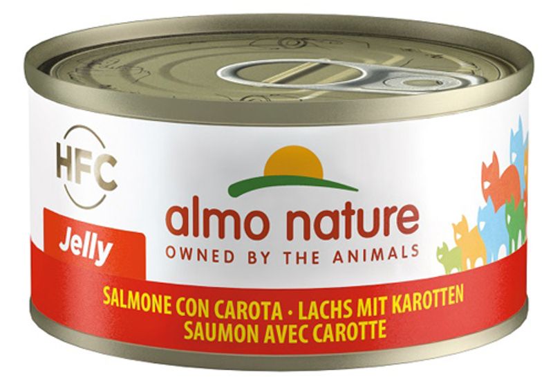 Almo Nature HFC Jelly Cibo Umido Salmone E Carote Per Gatti Adulti Lattina 70g-1