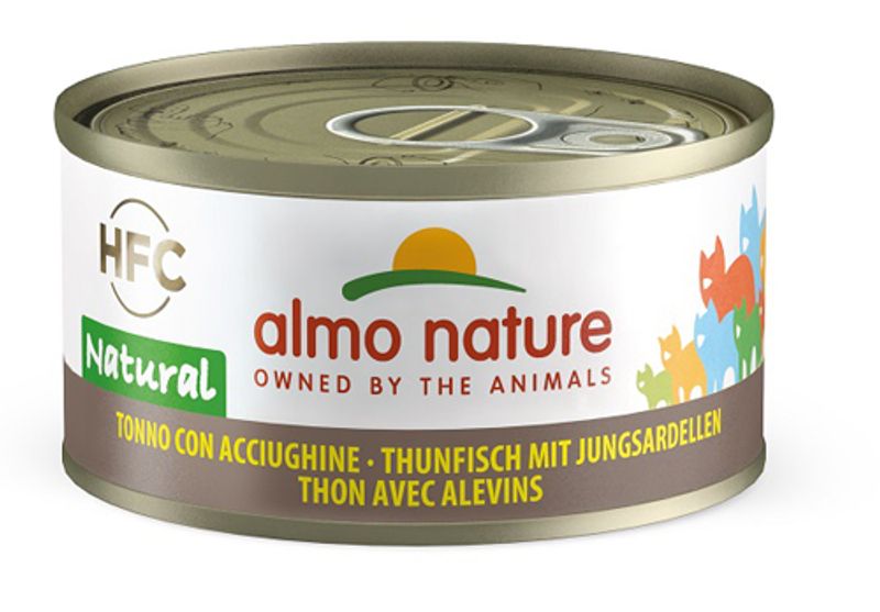 Almo Nature HFC Natural Cibo Umido Tonno Con Acciughine Per Gatti Adulti Lattina 70g-1
