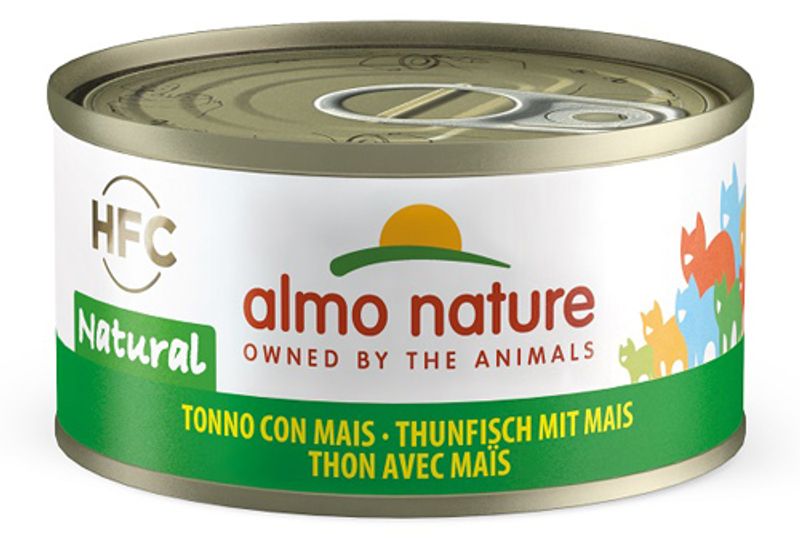 Almo Nature HFC Natural Cibo Umido Tonno Con Mais Per Gatti Adulti Lattina 70g-1