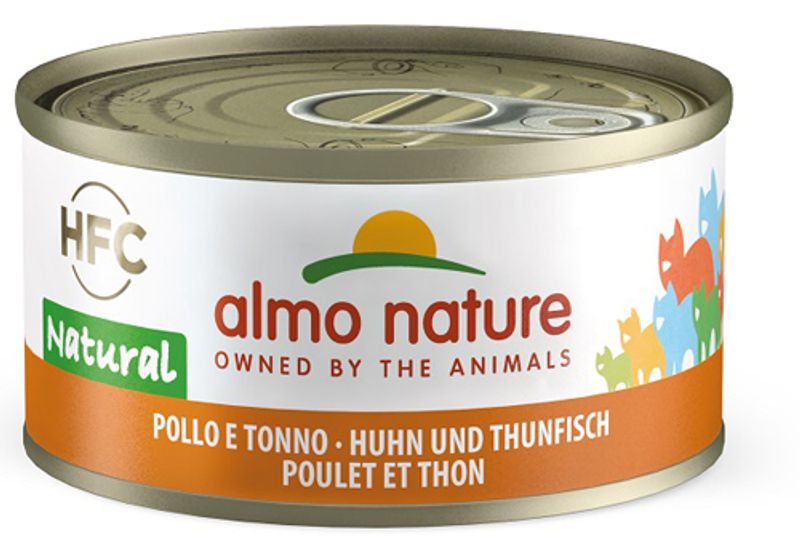 Almo Nature HFC Natural Cibo Umido Tonno Con Pollo Per Gatti Adulti Lattina 70g-1