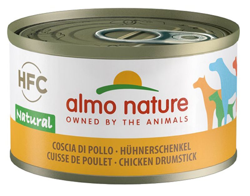 Almo Nature HFC Natural Coscia di Pollo alimento umido per cani adulti 95g-1