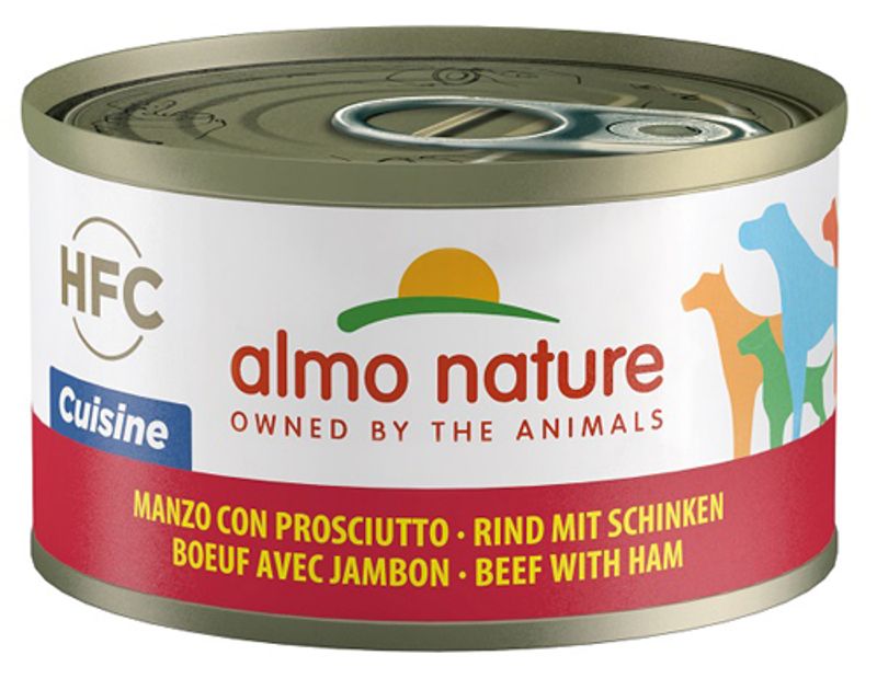 Almo Nature HFC Cuisine Manzo con Prosciutto alimento umido per cani adulti 95g-1