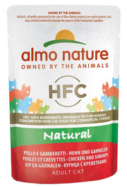 Almo Nature HFC Natural Cibo Umido Pollo E Gamberetti Per Gatti Adulti 55g-1