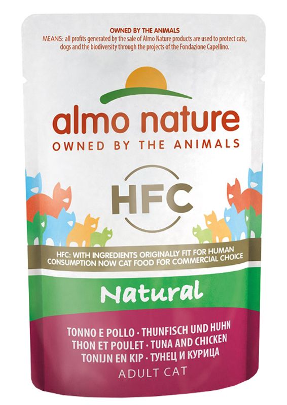 Almo Nature HFC Natural Cibo Umido Tonno E Pollo Per Gatti Adulti 55g-1