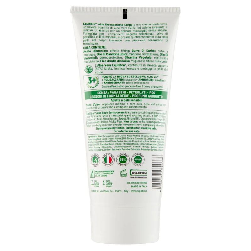 Equilibra Aloe 3+ Dermocrema Corpo 150ml-2