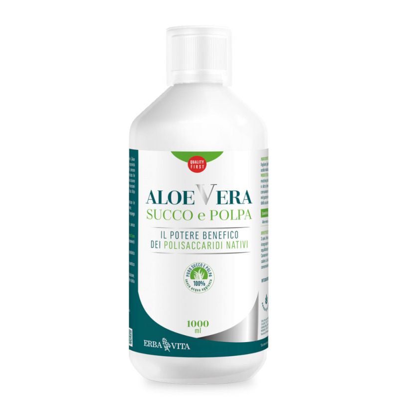 Erba Vita Aloe Vera Succo E Polpa 1000ml-1