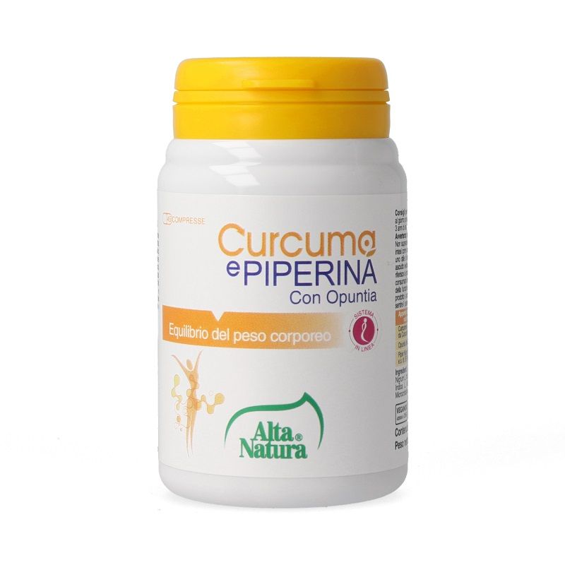 Alta Natura Curcuma Piperina Opuntia equilibrio del peso corporeo 45 compresse-1