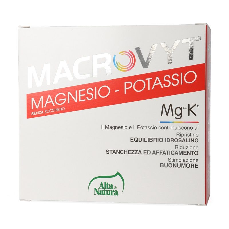Alta Natura Macrovyt Magnesio Potassio riduce stanchezza ed affaticamento 18 bustine gusto arancia-1